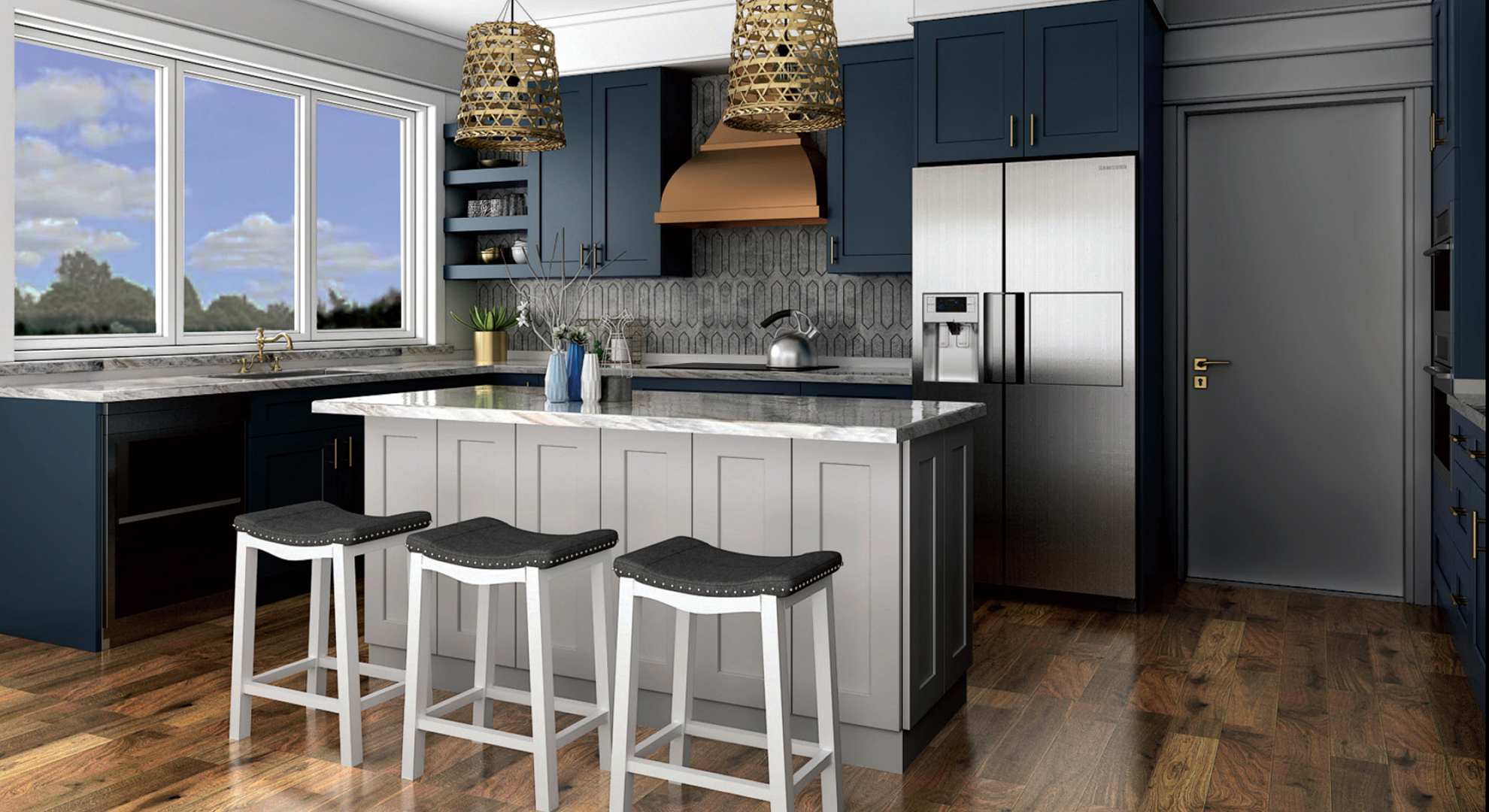 Elitecraft- Imperial Blue- Storm Gray Island